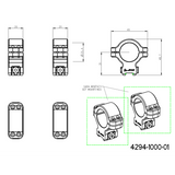 CZ 457 scope rings for dovetail | 1 inch [25.4mm]