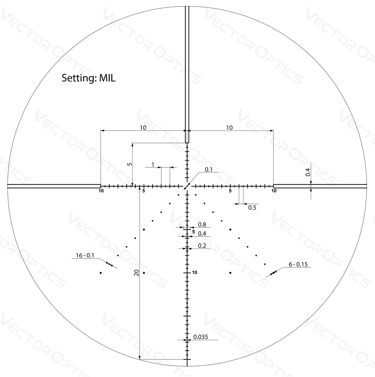 Vector Optics Veyron 4-16x44 IR First Focal Plane Illuminated rifle scope