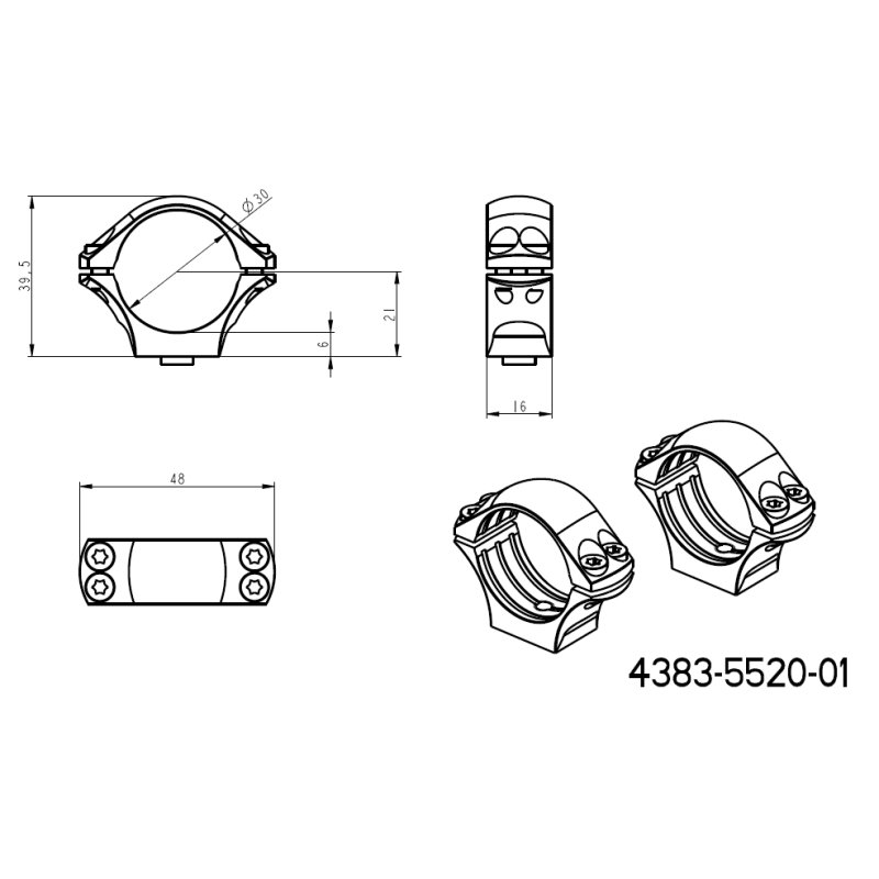 30mm scope rings | long Picatinny QD base